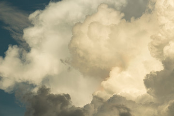 Brown clouds in the sky