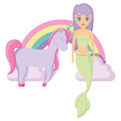 Rainbow and unicorns design