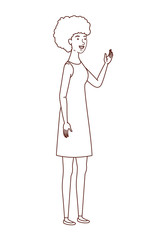 young woman standing avatar character