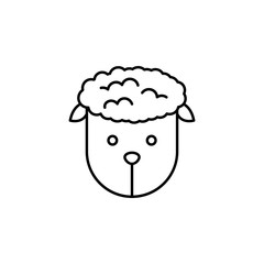 farm, sheep icon. Element of farm product icon for mobile concept and web apps. Thin linefarm, sheep icon can be used for web and mobile