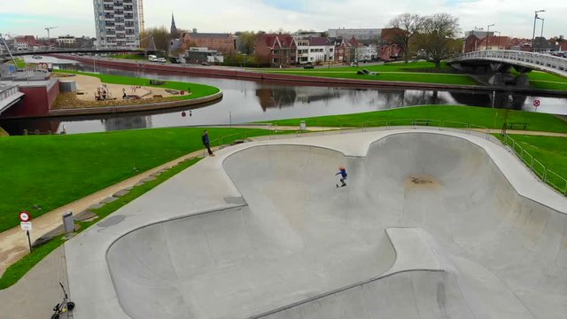 Drone video Skatebowl Kortrijk