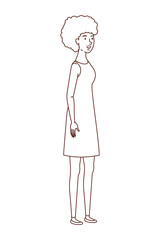 young woman standing avatar character