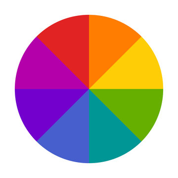 Color wheel or color circle picker flat vector icon for drawing / painting apps and websites