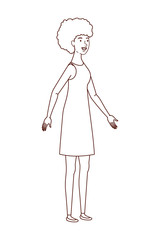 young woman standing avatar character