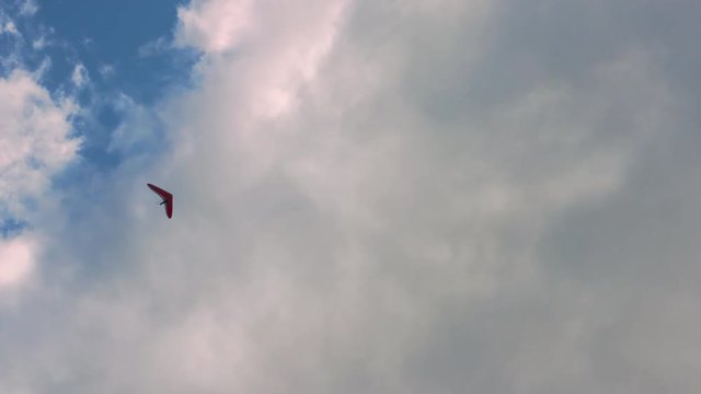 Hang glider on a beautiful day