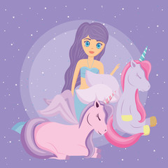 Obraz na płótnie Canvas cute unicorn design
