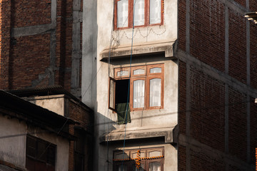One window opened between all the closed windows.