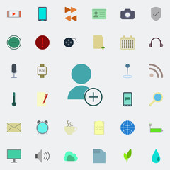 add contact icon. color web icons universal set for web and mobile