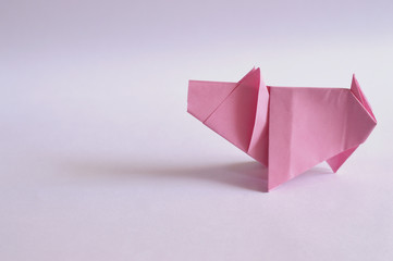 origami pig right side