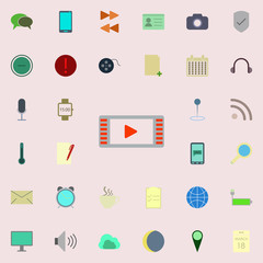 player icon. color web icons universal set for web and mobile