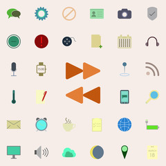 arrows of rewind icon. color web icons universal set for web and mobile