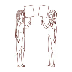 women with tag of wood avatar character