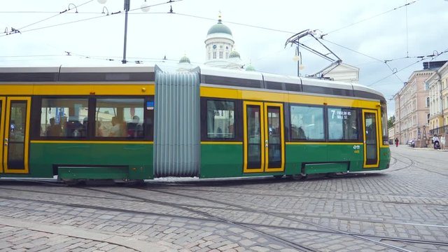 City of Helsinki is covered by a dense public transportation system. Trams, or street cars, are an essential part of downtown public transportation.