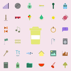 plastic cup for coffee icon. color web icons universal set for web and mobile