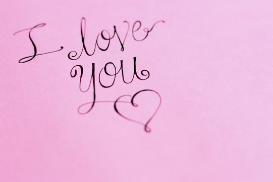 i love you lettering perspective