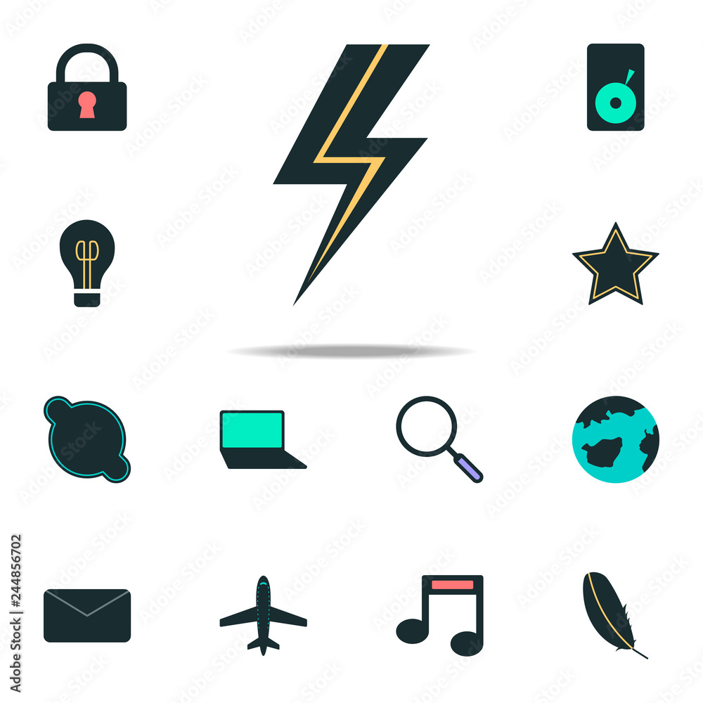 Poster lightning icon. web icons universal set for web and mobile