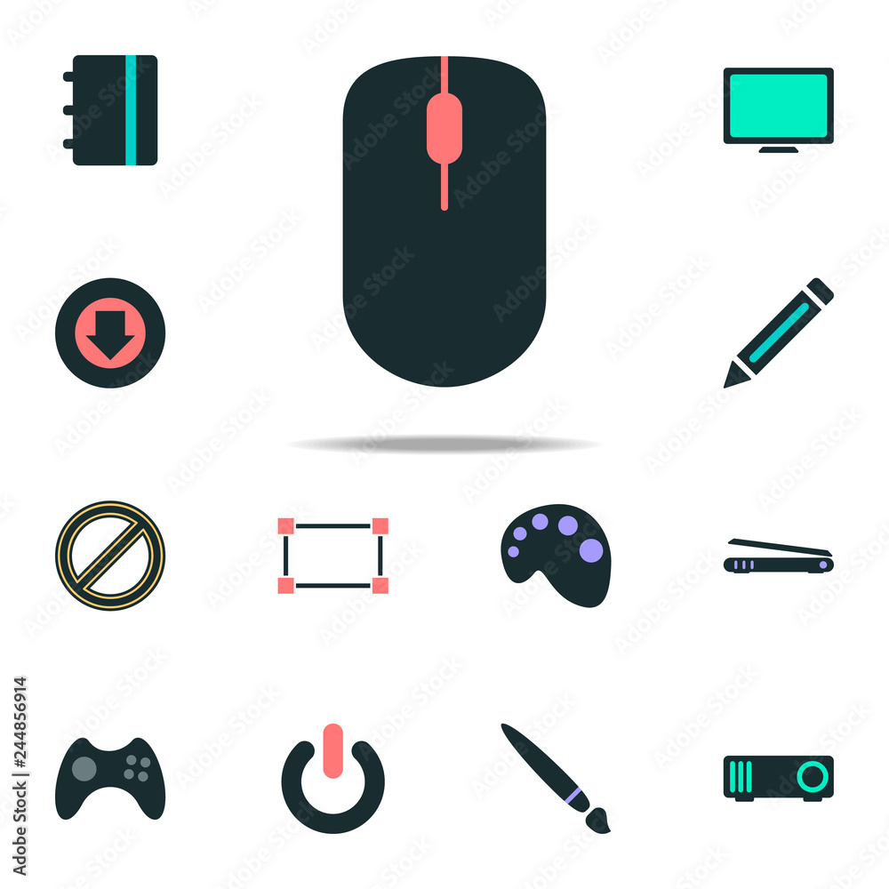 Poster pc mouse icon. web icons universal set for web and mobile