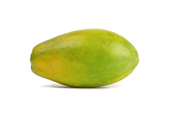 Fresh papaya isolated on white background.