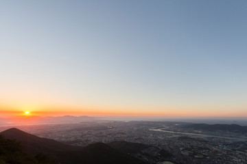 Obraz premium 皿倉山からの夕景