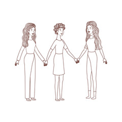 young women standing avatar character