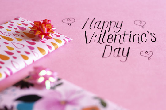 happy valentines day lettering with little gifs