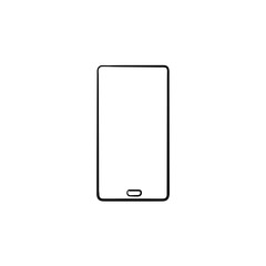 Mobile phone hand drawn outline doodle icon. Samrtphone, communication device, gadget and application concept. Vector sketch illustration for print, web, mobile and infographics on white background.