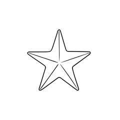 Star hand drawn outline doodle icon. Rating and review, mark and favorite, success and favorite concept. Vector sketch illustration for print, web, mobile and infographics on white background.