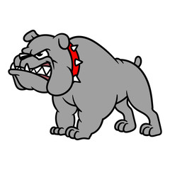 Cartoon Angry Bulldog