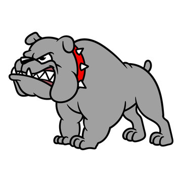 Cartoon Angry Bulldog