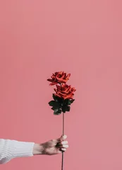 Türaufkleber Giving a rose for Valentines day © Rawpixel.com