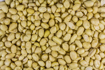 Bulk Raw Peanuts on White Background