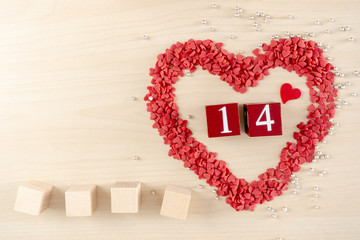Beautiful  Valentine's day concept with hearts