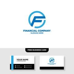 Financial Logo Template, Accounting Logo Template, and Business Card