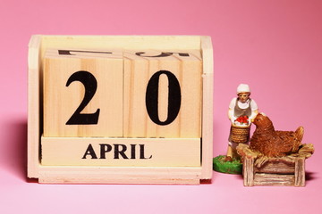 四月のカレンダー