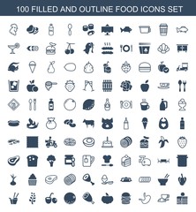 100 food icons