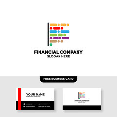 Financial Logo Template, Accounting Logo Template, and Business Card