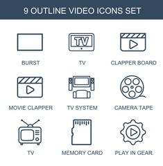 9 video icons