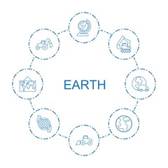 8 earth icons