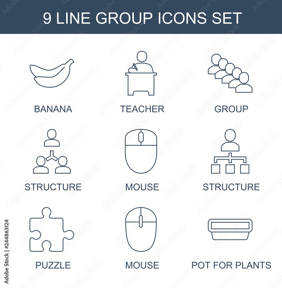 Wall mural group icons