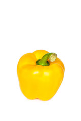 yellow bell pepper on white background.
