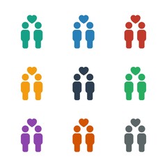 gay couple icon white background