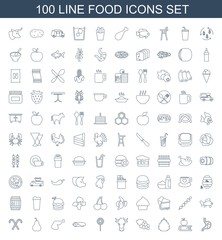 100 food icons