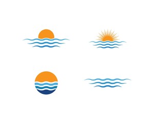 Fototapeta na wymiar water wave logo