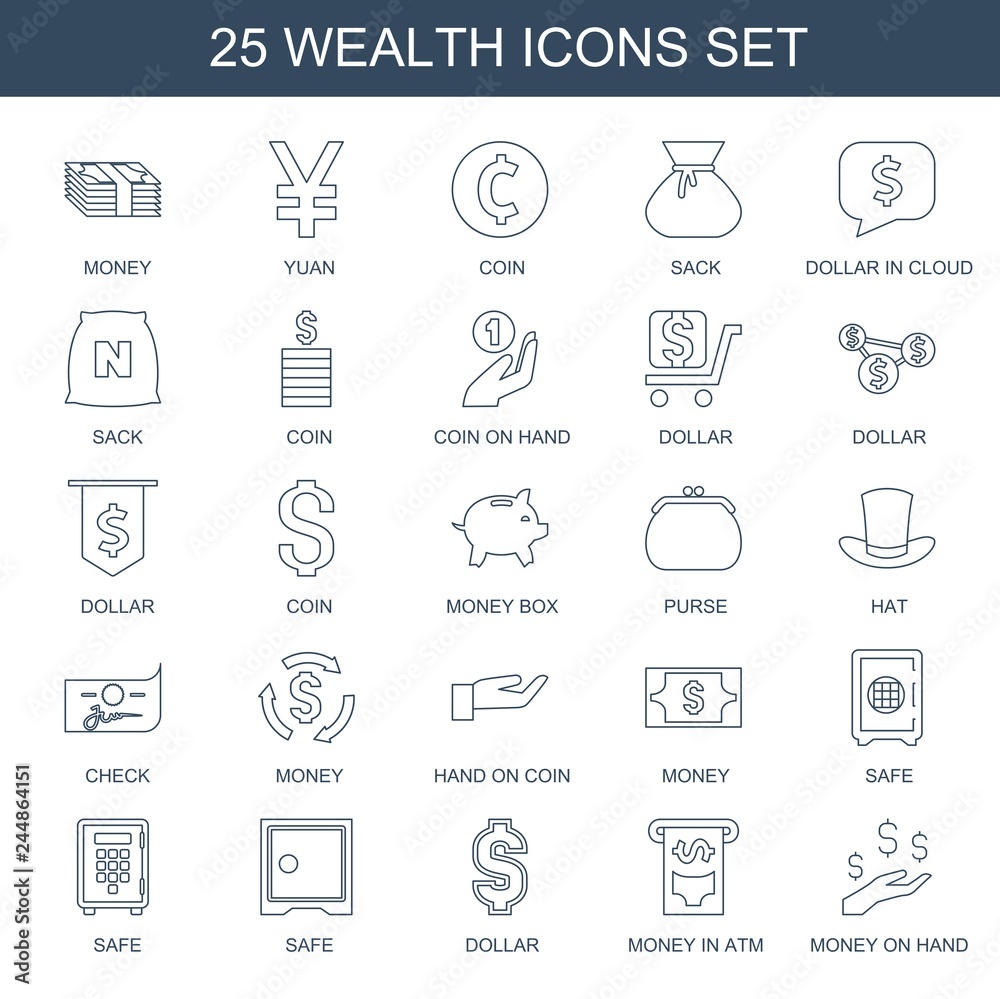 Canvas Prints 25 wealth icons