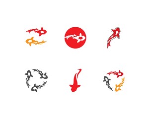 Koi fish logo vector