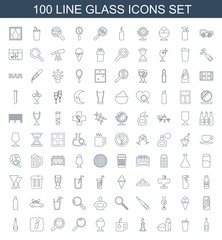 Fototapeta na wymiar 100 glass icons