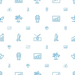 growth icons pattern seamless white background