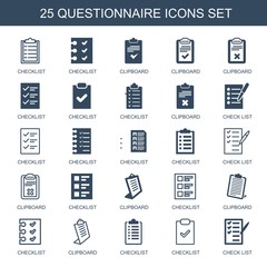 25 questionnaire icons