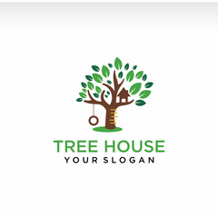 illustration logo for tree house