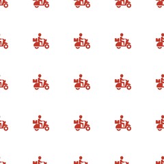 delivery bike icon pattern seamless white background